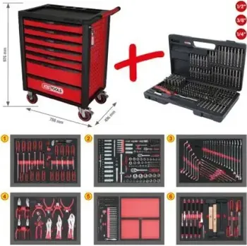 Ks Tools - dílenský vozík se 7 zásuvkami 597ks
