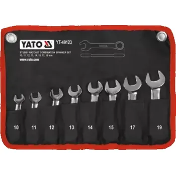 Klíč Yato - Sada krátkých kombinovaných klíčů s ráčnou 8ks