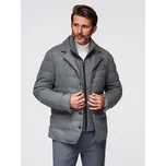 Ombre Mens jacket with a jacket cut with a fleece lining - gray