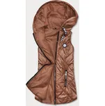 SWEST Dámská vesta v karamelové barvě s kapucí (B0129-22)