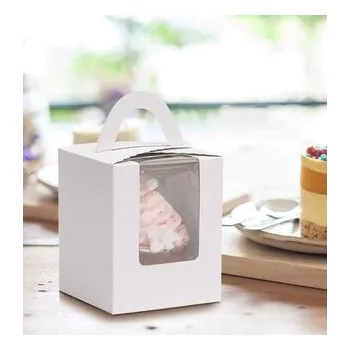 Termobox Sugar and Cakes KRABICE NA 1 CUPCAKE/MUFFIN S OKÉNKEM 10x10x10,5 cm