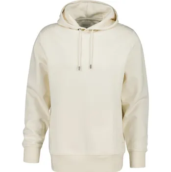Pánská mikina MIKINA GANT INTERLOCK HOODIE CREAMED WHITE
