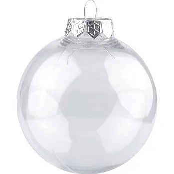 Vánoční dekorace Baňka k dozdobení Ø10 cm 2. jakost Varianta: 1 transparent stříbrná, Balení: 6 ks