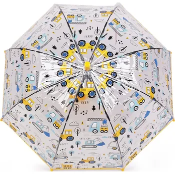 Deštník Chlapecký průhledný vystřelovací deštník auta, velké, 1 žlutá