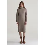ŠATY GANT HERRINGBONE DETAIL ROLLNECK DRESS WARM GREY