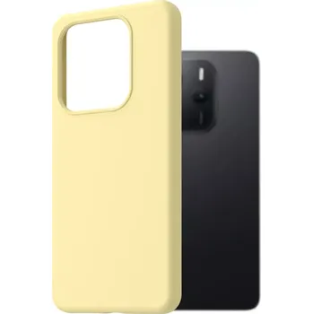 Pouzdro na mobilní telefon Kryt na mobil Xiaomi Redmi Note 14 5G AlzaGuard silikonový žlutý (Kryt, obal a pouzdro na mobil Xiaomi Redmi Note 14 5G AlzaGuard Premium Silicone Case žlutý)