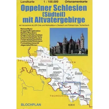 Landkarte Oppelner Schlesien (Südteil) mit Altvatergebirge 1:100.000 - Bloch, Dirk