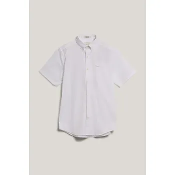 Pánská košile KOŠILE GANT REG PINPOINT OXFORD SS SHIRT WHITE