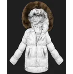 Bílá dámská bunda typu bublina s kapucí SWest (B8280-26)