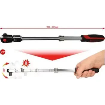 Ráčna Ks Tools - Teleskopická ráčna s přepínací páčkou, 1/2" 72zubů