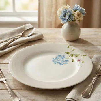 Talíř Porcelánový mělký obědový talíř LAURA ASHLEY HERITAGE COBBLESTONE béžový 26 cm