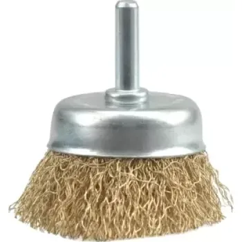 Drátěný kartáč YATO Vorel - Kartáč drátěný čelní s nástavcem do vrtačky 50mm pomosazený drát