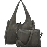 Paolo Bags Trendy dámský koženkový set kabelek Eudosia, tmavě