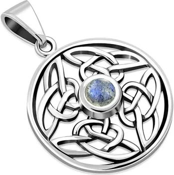 Přívěsek Keltský kruh, labradorit, přívěsek, stříbro 925/1000