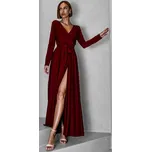 Dlouhé společenské šaty Joellian vínové…