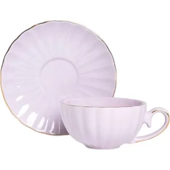 Šálek MINA s podšálkem, fialový 730610 200 ml