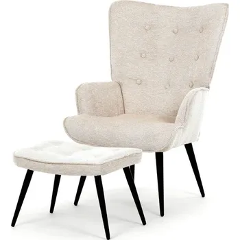 Křeslo Relaxační křeslo s podnožkou AIRO - látka, více barev Barva: Béžová