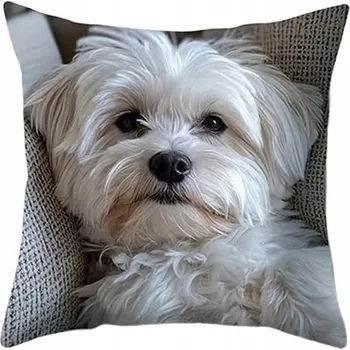 Povlak na polštářek Dekorační povlak na polštář s vánočním motivem Bernského salašnického psa, 45x45 cm