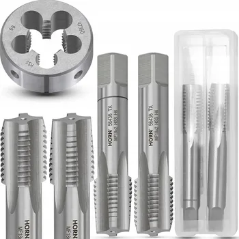 Závitořezný nástroj Závitníky + Závitová očka M18x2 Sada HSS Ruční Kompletní Sada Závitníků K