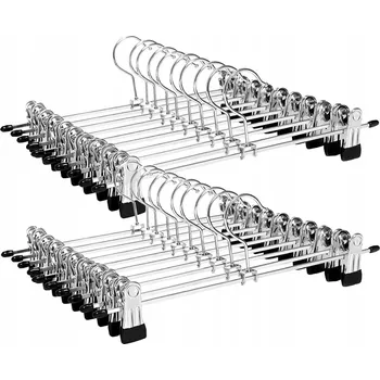 Věšák Šatní ramínko kovový Songmics stříbrný