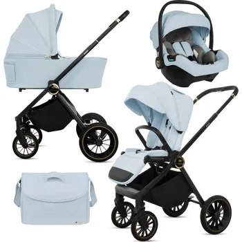 Kočárek Dětský kočárek 3v1 BabyLux ROSSO: Sportovní kočárek, hluboká korba a autosedačka v jednom, multifunkční