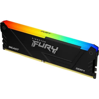 Operační paměť Kingston Fury Beast RGB DDR4 32GB 3600MT/s Operační paměť, DDR4, 32GB, 3600MT/s, DIMM, CL18, XMP, RGB podsvícení, černá KF436C18BB2A/32
