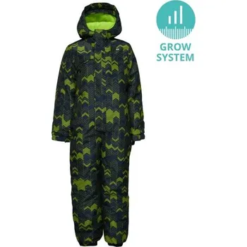 Dětská móda Rostoucí dětská lyžařská kombinéza LOAP CUVEN GROW SYSTEM 98 Tmavě modrá, Reflexní neon