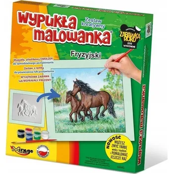 Obraz Vypouklá omalovánka KONĚ - FRÍSKÝ (63043)