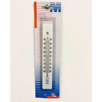 Domácí teploměr Plastový pokojový teploměr 18,1 x 2,6 cm bílý