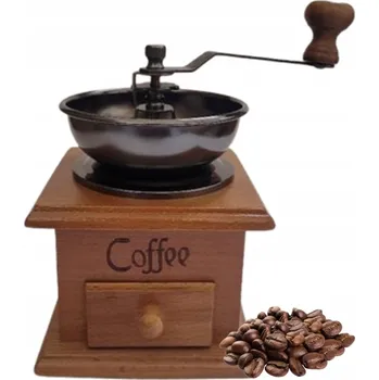 Kuchyňský mlýnek Ruční mlýnek Healtbylife dřevěný béžový