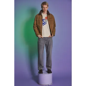 Pánské tričko Bavlněné tričko s dlouhým rukávem Medicine RS26-BUM200 béžová 02X, vel. XXL