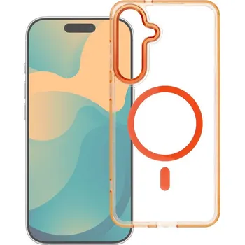Náhradní kryt pro mobilní telefon Kryt Cover Frame Clear Hybrid Mag Cover with MagSafe Samsung Galaxy S26 Edge Hermes Orange