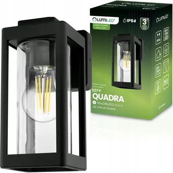 Venkovní osvětlení Venkovní nástěnné svítidlo Lumiled černé hliníkové E27 12 W