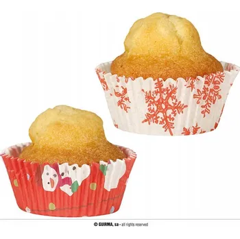 Formička Košíčky na muffiny Vánoční motivy 64ks 7cm