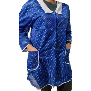 Kuchyňská zástěra STYLOVÁ ZÁSTĚRA MODRÁ S RUKÁVY M-017 VELIKOST 46