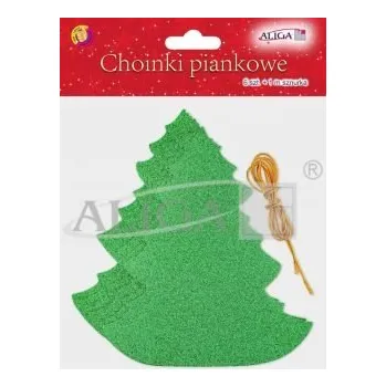 Vánoční dekorace Vánoční ozdoba "Stromečky - Brokátové", zelená, Arpex, 15,5 cm, 6 ks