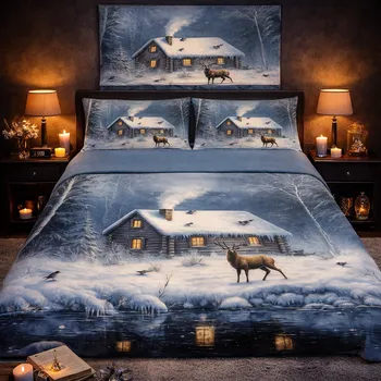 Povlečení 2-dílné ložní povlečení - Zimní krajina