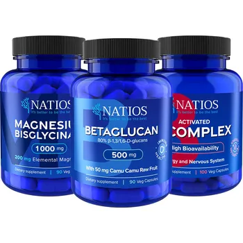 Doplněk stravy NATIOS x Zounar Daily Boost Výhodné balení B-Complex, Betaglucan, Hořčík Bisglycinát