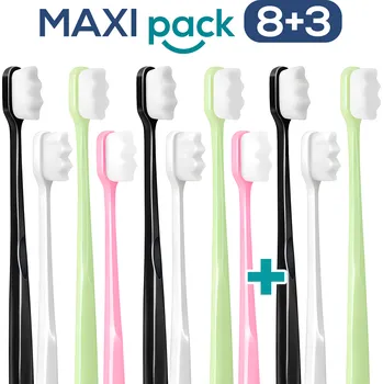 Zubní kartáček MAXI PACK 8+3 Ultrajemný zubní kartáček Nanosmile Multicolor
