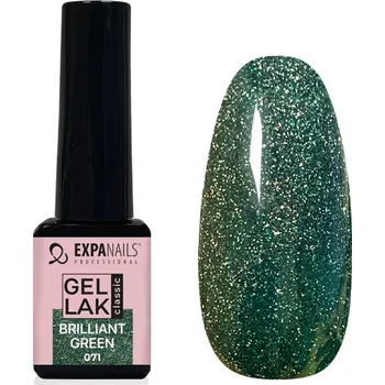 Lak na nehty EXPA-nails UV/LED Gel lak - Brilliant Green třpyt 5 ml