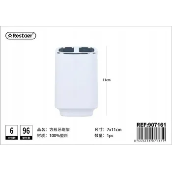 Držák na kartáček Elegantní Stojan na Zubní Kartáčky Bílý