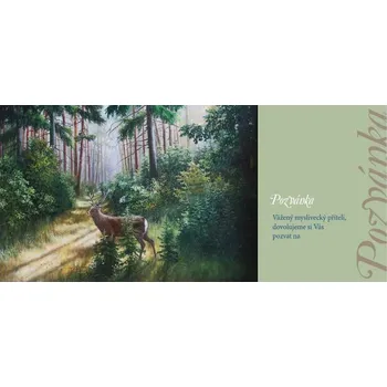 Pozvánka E-myslivost Pozvánka na lov - jelen sika