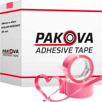 Lepicí páska Balicí páska Pakova růžová, šířka 48 mm, délka 50 m, 36 ks
