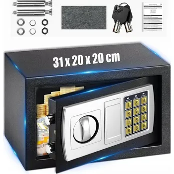 Trezor TREZOR KASA NA PENÍZE ŠPERKY KLÍČE ELEKTRONICKÝ ZÁMEK ČÍSLICOVÝ KÓD