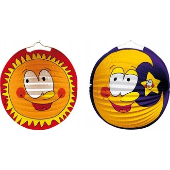 Party dekorace Lampion Slunce/Měsíc 2druhy 25cm 1ks
