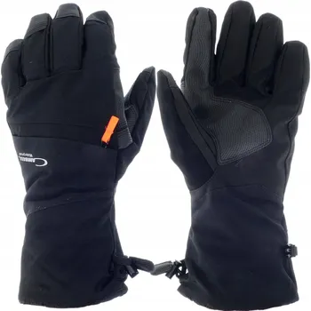 Rukavice ZIMNÍ VODĚODOLNÉ RUKAVICE NA LYŽE SNOWBOARD ZATEPLENÉ DOTYKOVÉ ČERNÉ XL