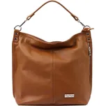 Kožená kabelka přes rameno MiaMore 01-053 koňaková