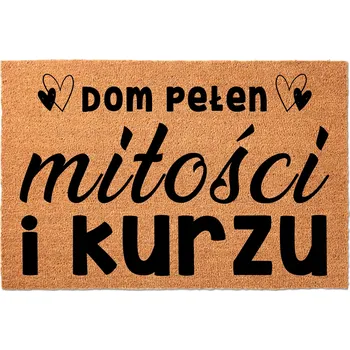 Rohožka KOKOSOVÁ VSTUPNÍ ROHOŽKA PŘED DVEŘE S VTIPNÝM MOTIVEM | LÁSKA A PRACH
