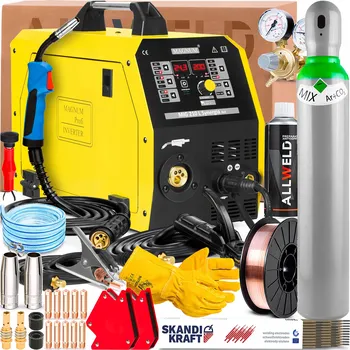 Svářečka INVERTOROVÁ SVÁŘEČKA MAGNUM MIG 210L SYNERGIE 4X4 230V 200A TIG LIFT MMA IGBT