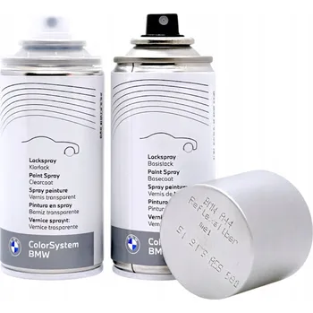 autokoberec Originální sada pro lakování disků BMW A44 Stříbrná + Bezbarvý lak 2x Sprej 150 ML